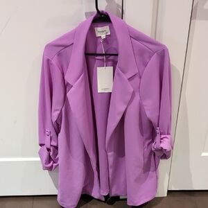 NEW Andree Lavender Purple Open-Front Blazer